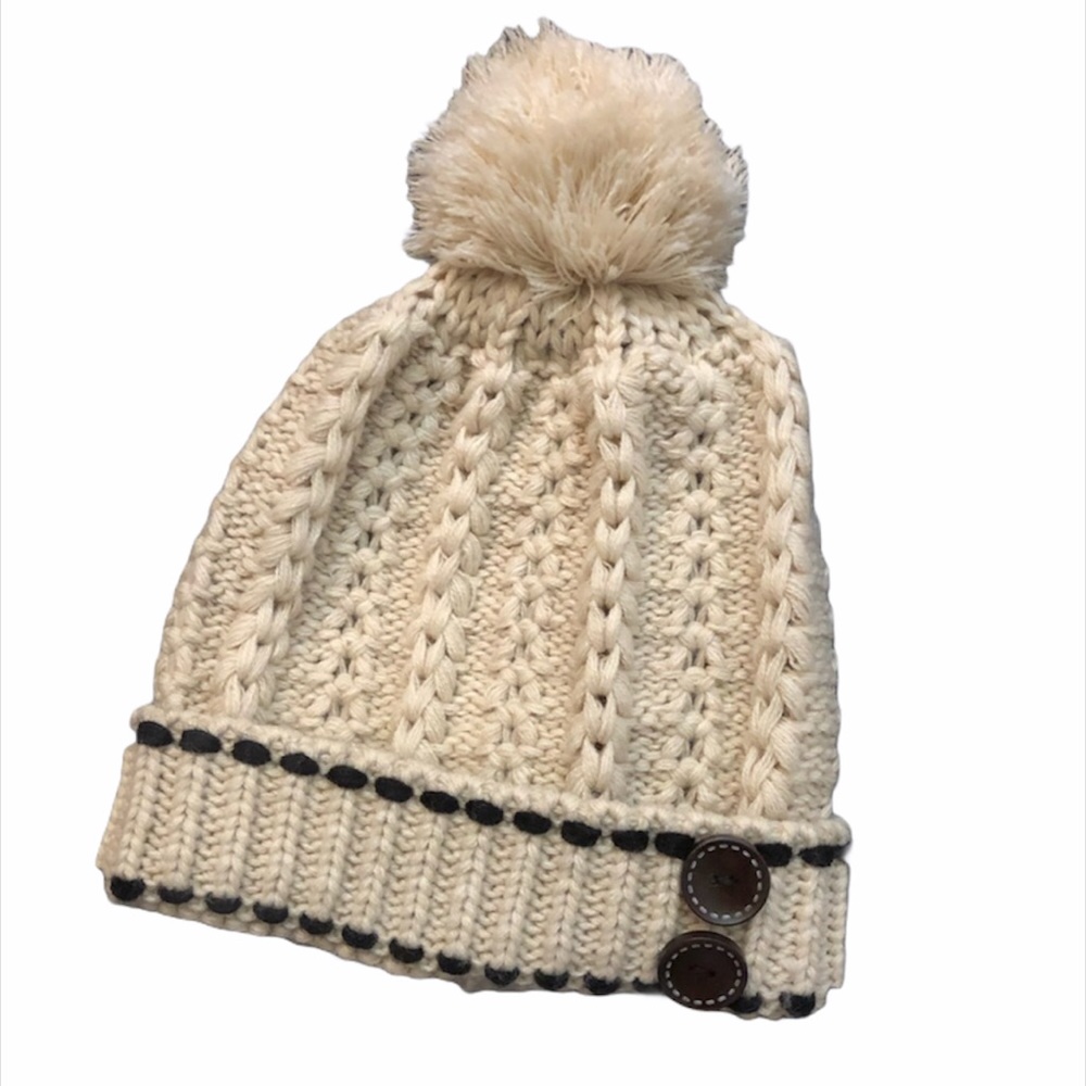 Knit Pom Beanie Knit Hat